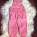 Polovne roze pantalone na tregere Bebakids, velicine 3.