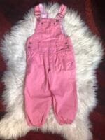 Polovne roze pantalone na tregere Bebakids, velicine 3.