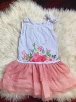 Polovna letnja haljina Bebakids, sa suknjom od tila, velicine 92.