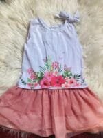 Polovna letnja haljina Bebakids, sa suknjom od tila, velicine 92.