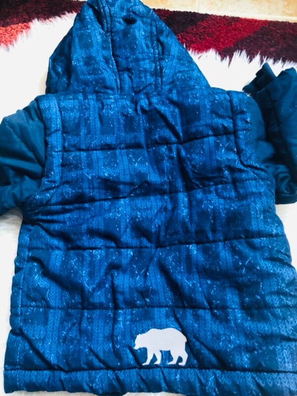 Polovna zimska plava jakna za decake, velicine 92.