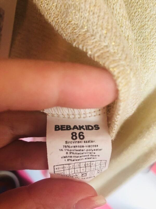 Zlatni bolero nov Bebakids velicine 86-92.