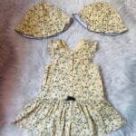 Sergent Major haljina zuta sa cveticima i sesirima, velicine 80.