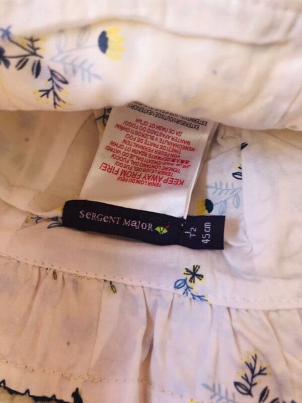 Sergent Major haljina zuta sa cveticima i sesirima, velicine 80.