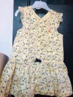 Sergent Major haljina zuta sa cveticima i sesirima, velicine 80.