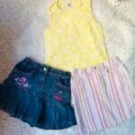 Letnji set velicine 116, suknjice i majica .