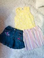 Letnji set velicine 116, suknjice i majica .
