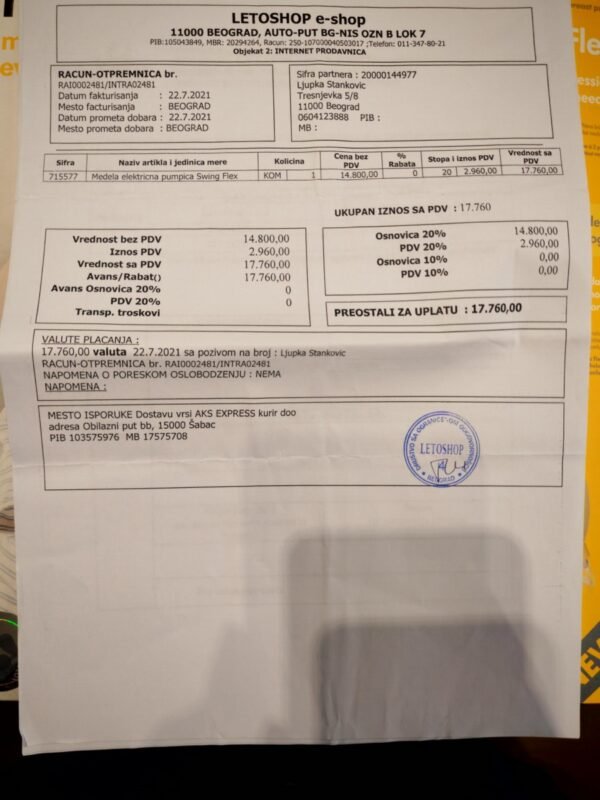 Medela elektricna pumpica +poklon - Slika 8