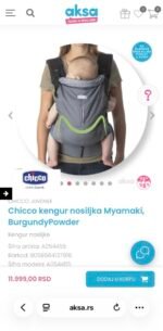 Chicco kengur nosiljka Myamaki, BurgundyPowder - Slika 5