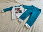 Pižama za bebe dečake, Gingo kockica, vel 68