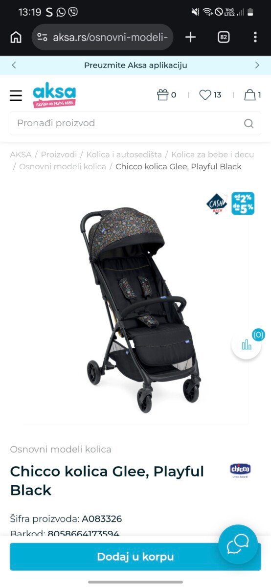 Screenshot_20260807_131928_Chrome Chicco Glee decija kolica - Slika 1